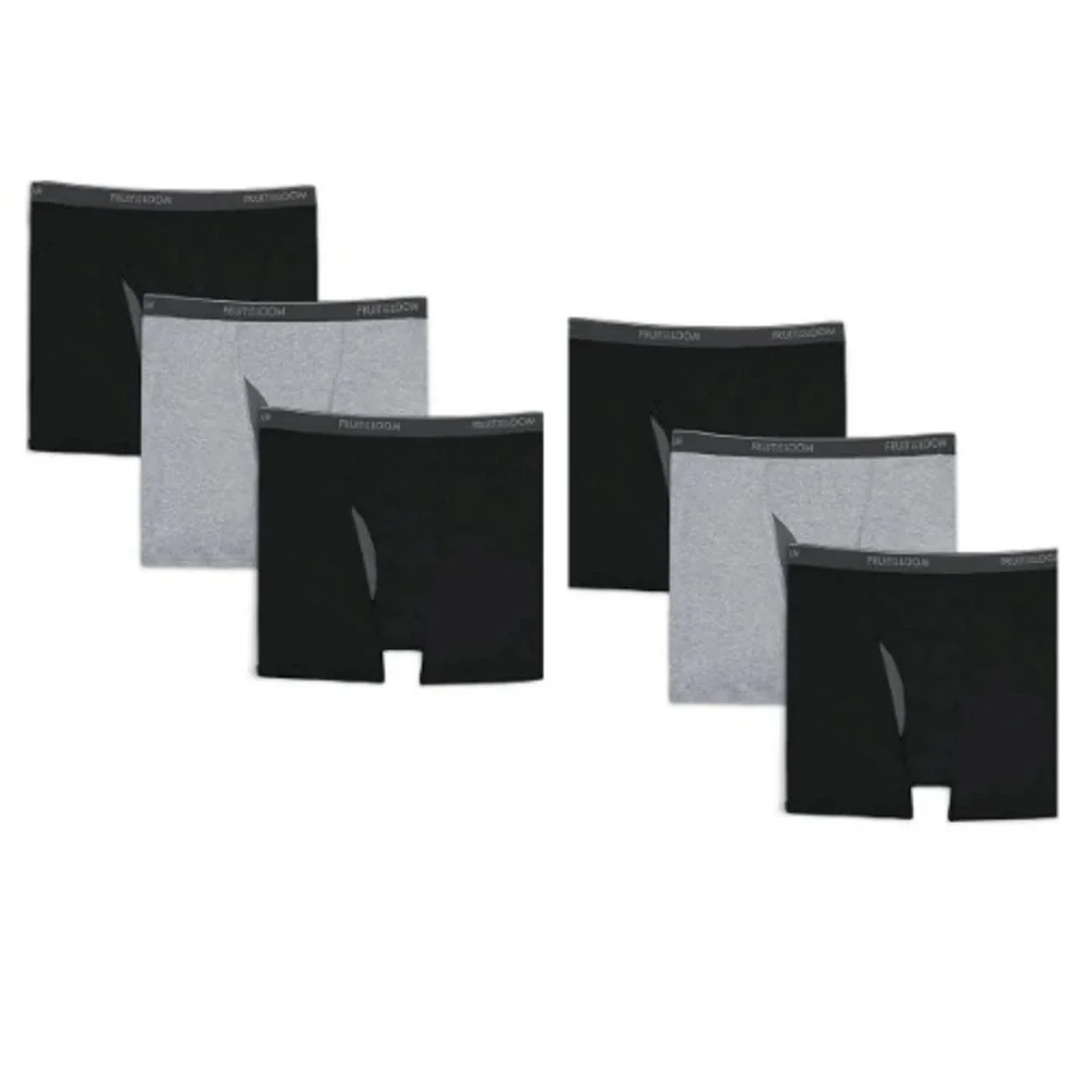 Fruit of the Loom Big Man Premium Boxer Briefs 5XB (58-60) Mesh Fly Pack of 6